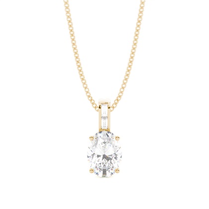 Prong Setting Diamond Solitaire Pendant