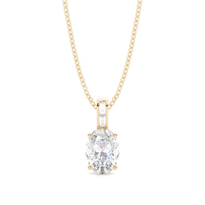 Prong Setting Moissanite Solitaire Pendant