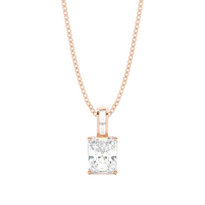 Radiant Rose Gold Diamond Necklaces and Diamond Pendants