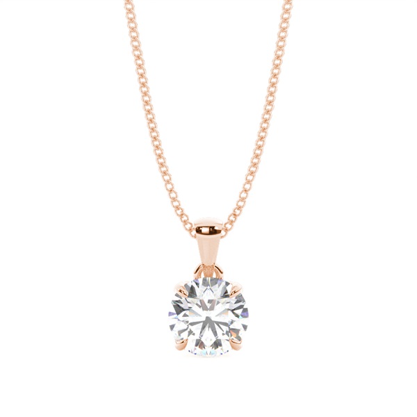 Prong Setting Diamond Solitaire Pendant