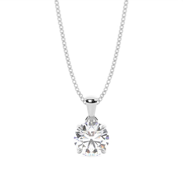 Prong Setting Diamond Solitaire Pendant