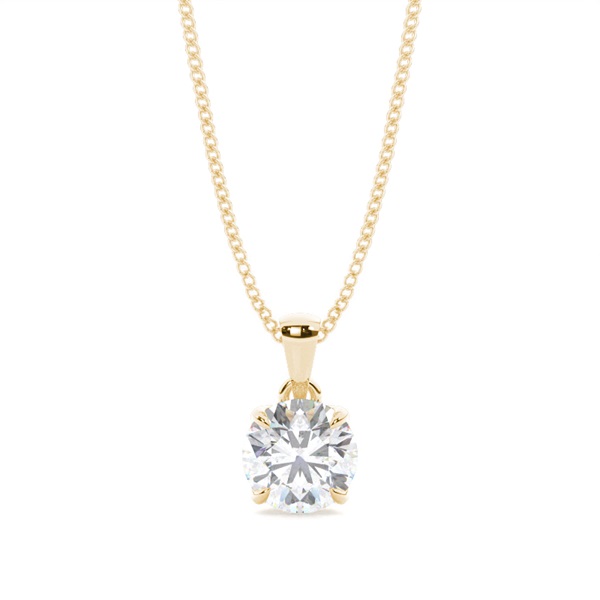 Prong Setting Moissanite Solitaire Pendant