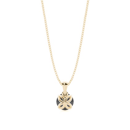 Solitär-Anhänger mit schwarzem Brillanten