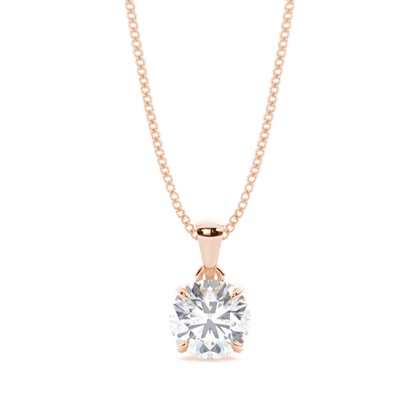 Prong Setting Moissanite Solitaire Pendant