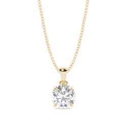 Prong Setting Moissanite Solitaire Pendant
