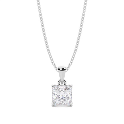 Princess Cut Diamond Pendants