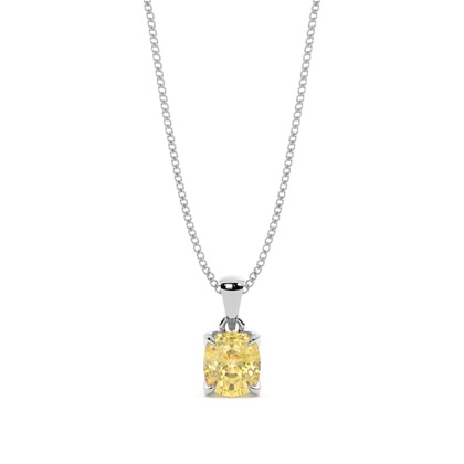 Yellow Diamond Solitaire Pendant