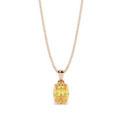 Yellow Diamond Solitaire Pendant