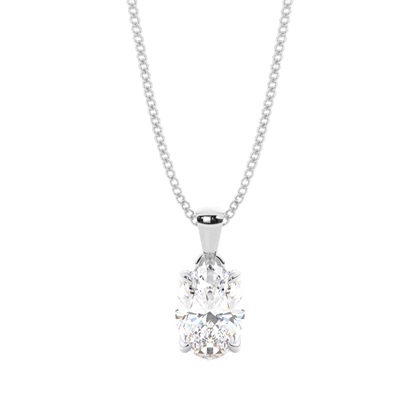Oval Diamond Pendants