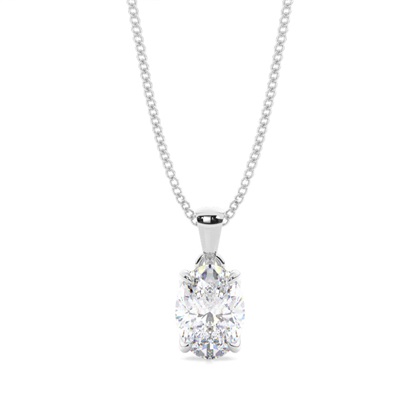 Prong Setting Moissanite Solitaire Pendant