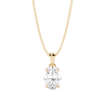 Oval Diamond Pendants