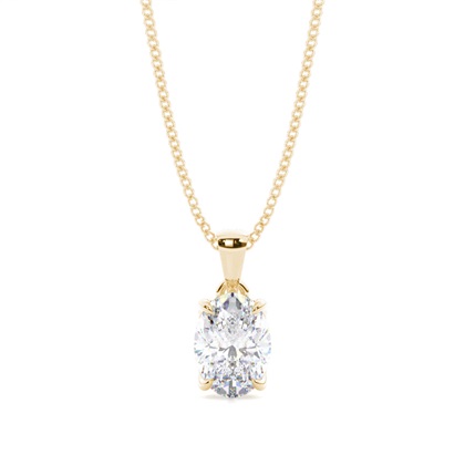 Prong Setting Moissanite Solitaire Pendant
