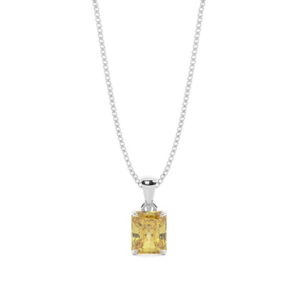 White Gold Yellow Diamond Pendants
