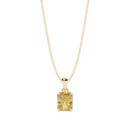Radiant Yellow Gold Diamond Necklaces and Diamond Pendants