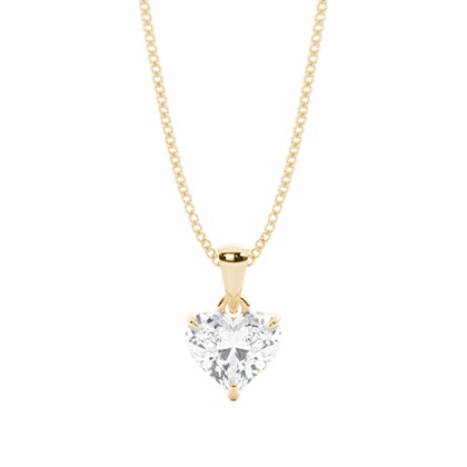 Heart Yellow Gold Diamond Necklaces and Diamond Pendants