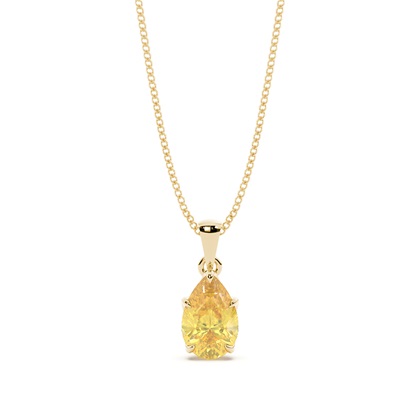 Yellow Gold Yellow Diamond Pendants