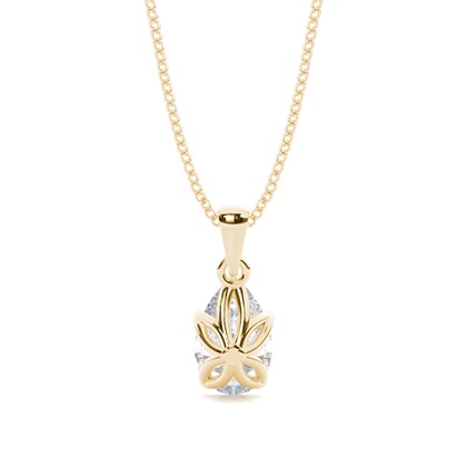 Yellow Gold Moissanite Pendants