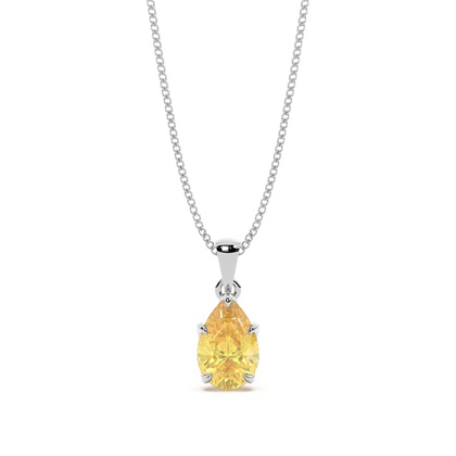 Yellow Diamond Solitaire Pendant