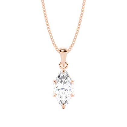 Marquise Rose Gold Diamond Necklaces and Diamond Pendants