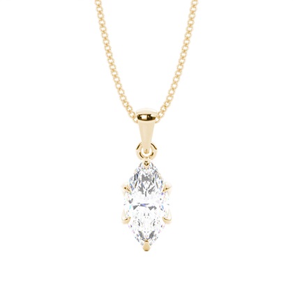 Marquise Yellow Gold Diamond Necklaces and Diamond Pendants
