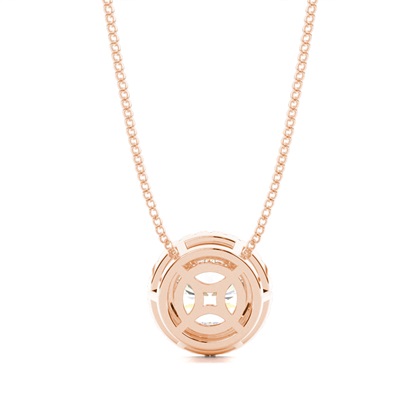 Beze-Einstellung Diamant-Halo-Anhänger