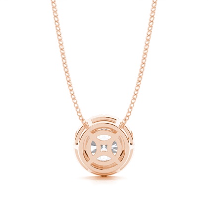 Beze-Einstellung Moissanit-Halo-Anhänger