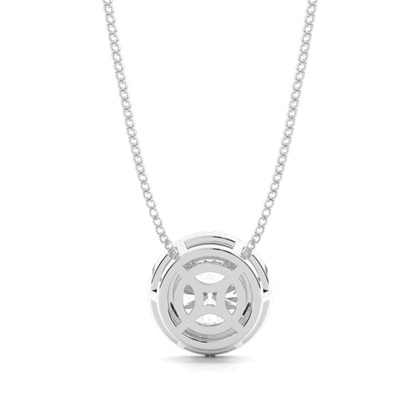 Beze-Einstellung Moissanit-Halo-Anhänger