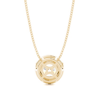 Beze-Einstellung Diamant-Halo-Anhänger