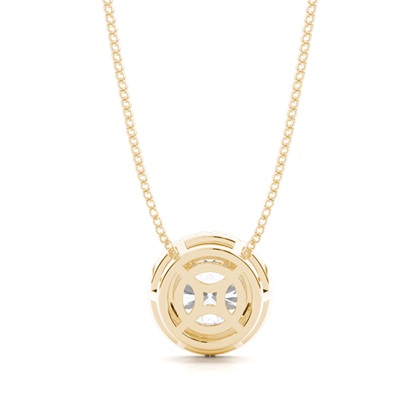 Beze-Einstellung Moissanit-Halo-Anhänger