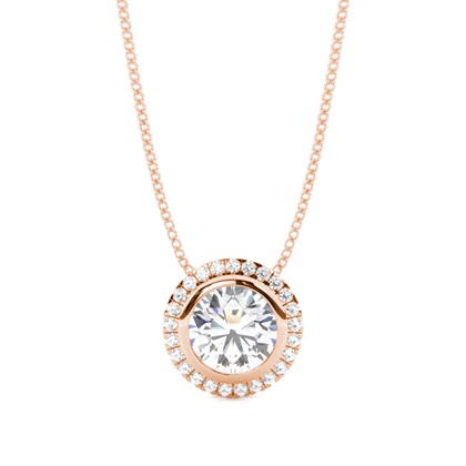 Rose Gold Diamond Pendants & Necklaces