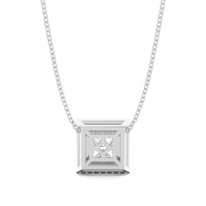 Beze-Einstellung Moissanit-Halo-Anhänger