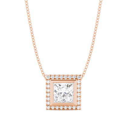 Rose Gold Diamond Pendants & Necklaces