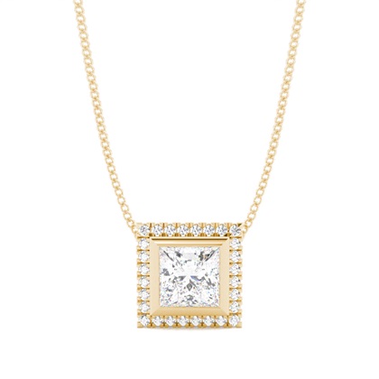 Princess Cut Diamond Pendants
