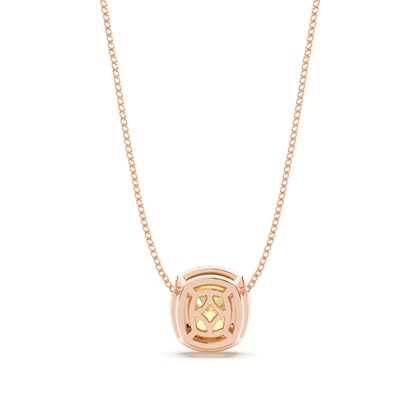 Solitär Anhänger mit gelbem Diamant in Zargenfassung