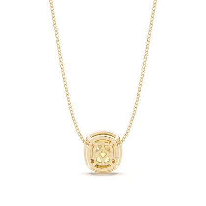 Solitär Anhänger mit gelbem Diamant in Zargenfassung