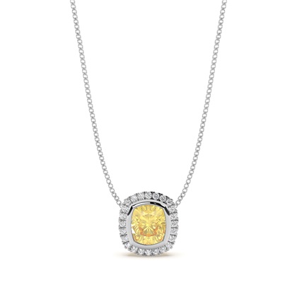 Silver Diamond Pendants And Necklaces