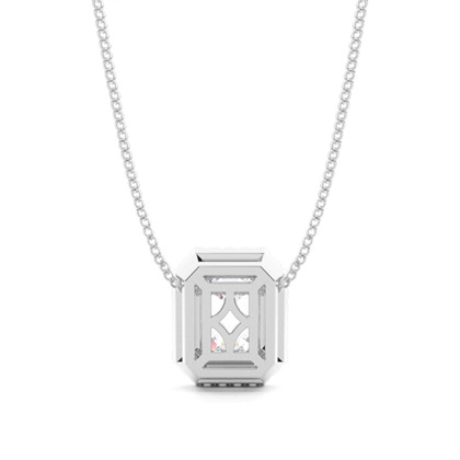 Beze-Einstellung Moissanit-Halo-Anhänger