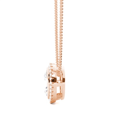 Beze-Einstellung Diamant-Halo-Anhänger