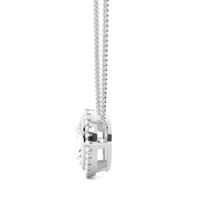 Beze-Einstellung Diamant-Halo-Anhänger