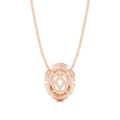 Beze-Einstellung Diamant-Halo-Anhänger