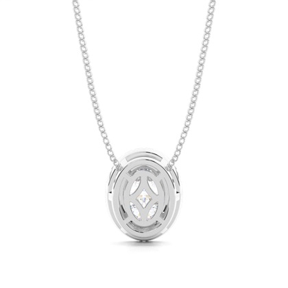 Beze-Einstellung Moissanit-Halo-Anhänger