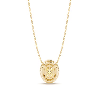 Solitär Anhänger mit gelbem Diamant in Zargenfassung