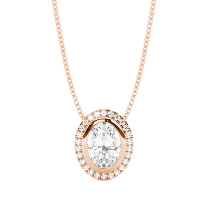 Oval Diamond Pendants