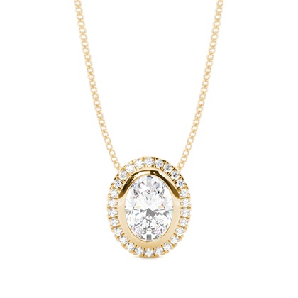 Oval Diamond Pendants