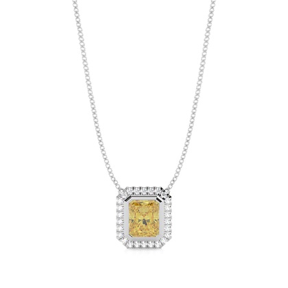 White Gold Yellow Diamond Pendants