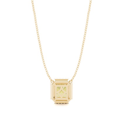 Solitär Anhänger mit gelbem Diamant in Zargenfassung