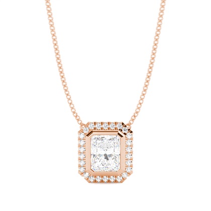 Radiant Rose Gold Diamond Necklaces and Diamond Pendants