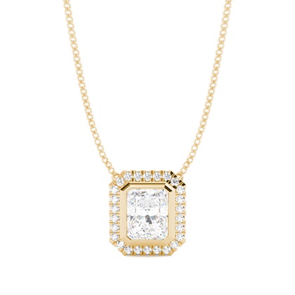 Radiant Yellow Gold Diamond Necklaces and Diamond Pendants