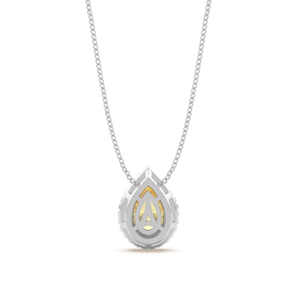 Solitär Anhänger mit gelbem Diamant in Zargenfassung