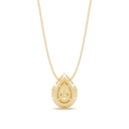 Solitär Anhänger mit gelbem Diamant in Zargenfassung